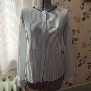 Beautiful Theory sage silk blouse